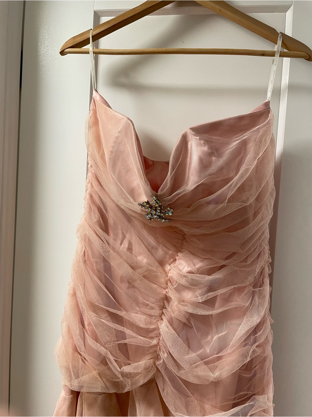 Jessica McClintock Soft Pink Tulle Gown